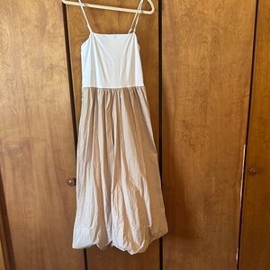 RD Style Cream and Tan Maxi Dress